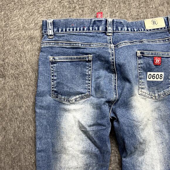 Bongo Jeans Women’s Size 1 Blue Bootcut Stretch Denim Whiskered Distressed - Picture 10 of 16